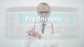 PREDNISONE generic drug name selected by a doctor on a medical monitor