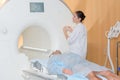 Doctor setting mri Royalty Free Stock Photo