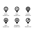 Doctor, Share, Location setting, Work, Navigation, Pin, location icon Royalty Free Stock Photo