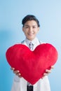 Doctor show heart to you Royalty Free Stock Photo