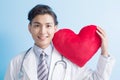 Doctor show heart to you Royalty Free Stock Photo