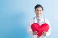 Doctor show heart to you Royalty Free Stock Photo