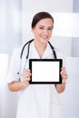 Doctor Showing Blank Digital Tablet Royalty Free Stock Photo