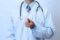 Doctor showing love sign. healthy care concept