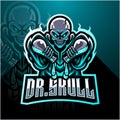 Doctor skull esport mascot logo