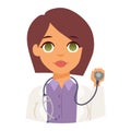 Doctor specialist avatar face vector Royalty Free Stock Photo