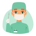 Doctor specialist avatar face vector Royalty Free Stock Photo