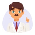 Doctor specialist avatar face vector Royalty Free Stock Photo