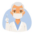 Doctor spetialist avatar face vector Royalty Free Stock Photo