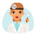 Doctor spetialist avatar face vector Royalty Free Stock Photo