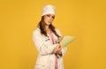 Doctor with stethoscope at hospital. Girl with folder. Medical documents. Nurse hold patient medical chart. Information Royalty Free Stock Photo