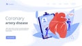 Ischemic heart disease concept landing page.