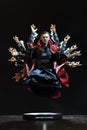 DOCTOR STRANGE Figure Model 1/6 scale on Blck Background Royalty Free Stock Photo