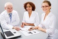 Doctor and students Royalty Free Stock Photo
