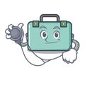 Doctor suitcase character cartoon style