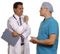 Doctor and surgeon consulting