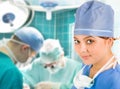 Doctor with surgical team Royalty Free Stock Photo
