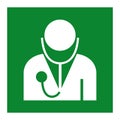 Doctor Symbol Sign Isolate On White Background,Vector Illustration EPS.10