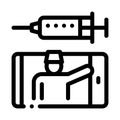 Doctor Syringe Icon Vector Outline Illustration Royalty Free Stock Photo