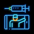 Doctor Syringe neon glow icon illustration