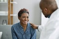 Doctor Talking With Elderly African Patient Royalty Free Stock Photo