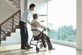 Doctor is talking with his Senior male patient in a medical room Royalty Free Stock Photo