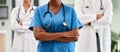 Doctor team, professional healthcare and medical trust or surgeon, nurse and experts ready for hospital service. Closeup Royalty Free Stock Photo
