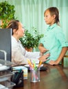 Doctor with teenager patient Royalty Free Stock Photo