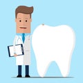 Doctor and teeth , Dentist concept. Vector illustration