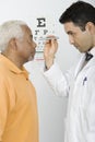 Doctor Testing Patient's Eye Royalty Free Stock Photo