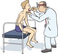 Doctor tongue exam