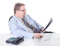 Doctor transcribing examination results Royalty Free Stock Photo