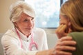 Doctor Treating Teenage Girl Suffering With Depression Royalty Free Stock Photo