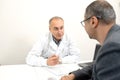 Doctor urologist advises a male patient in clinic Royalty Free Stock Photo