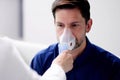 Doctor using nebulizer mask