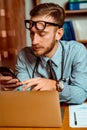 Doctor using smartphone Royalty Free Stock Photo