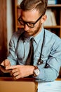 Doctor using smartphone Royalty Free Stock Photo