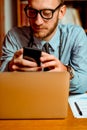 Doctor using smartphone Royalty Free Stock Photo