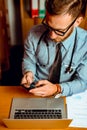 Doctor using smartphone Royalty Free Stock Photo