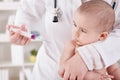 Doctor vaccinating baby Royalty Free Stock Photo