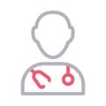 Doctor vector color line icon Royalty Free Stock Photo