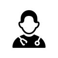 Doctor vector glyph flat icon Royalty Free Stock Photo