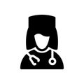Doctor vector glyph flat icon Royalty Free Stock Photo