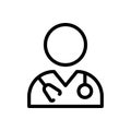 Doctor vector thin line icon Royalty Free Stock Photo