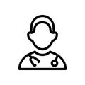 Doctor vector thin line icon Royalty Free Stock Photo