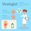 Doctor virologist Vector. Cartoon. I