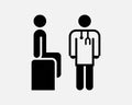 Doctor Visit Icon Patient Consultation Physician Room Care Consult Counseling Health Sign Symbol