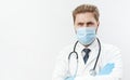 Doctor wearing face mask portrait Royalty Free Stock Photo