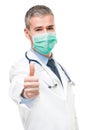 Doctor wearing a surgical face mask