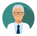 Doctor web icon head physician avatar